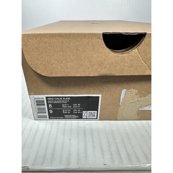 Size 8 Nike Calm Smoky Blue Men's Slides Shoes FD4116-005 NEW - Picture 8 of 8